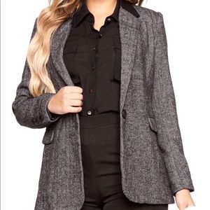 FN - Keeping Out Of It Blazer - Gray/Black